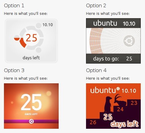 Ubuntu 10.10 Countdown Badges